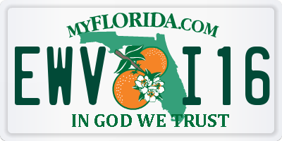 FL license plate EWVI16
