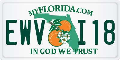 FL license plate EWVI18