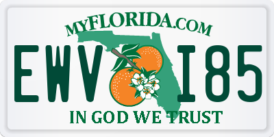FL license plate EWVI85