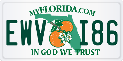 FL license plate EWVI86