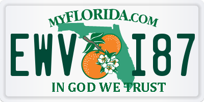 FL license plate EWVI87