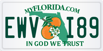 FL license plate EWVI89