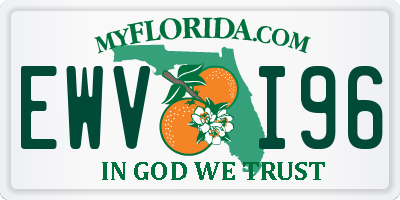 FL license plate EWVI96