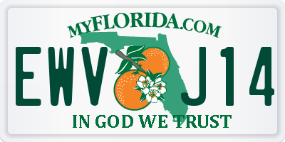 FL license plate EWVJ14