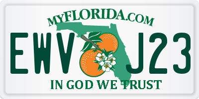 FL license plate EWVJ23