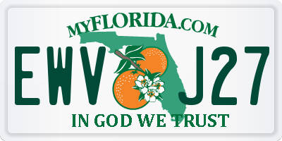 FL license plate EWVJ27
