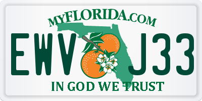 FL license plate EWVJ33