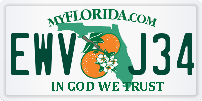 FL license plate EWVJ34