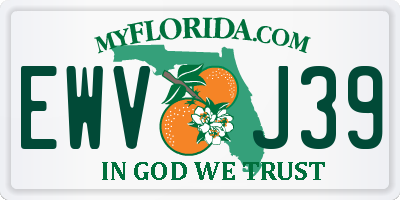 FL license plate EWVJ39