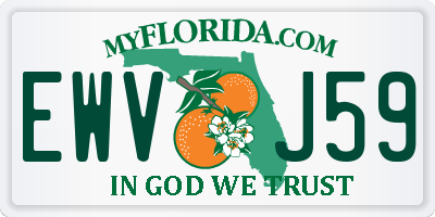 FL license plate EWVJ59