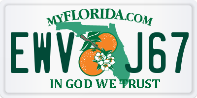 FL license plate EWVJ67