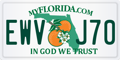 FL license plate EWVJ70