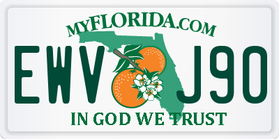 FL license plate EWVJ90