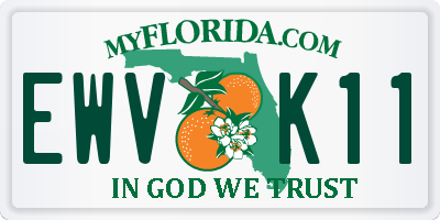 FL license plate EWVK11