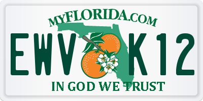 FL license plate EWVK12