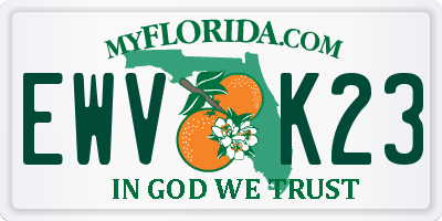 FL license plate EWVK23