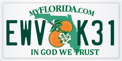 FL license plate EWVK31
