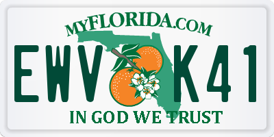 FL license plate EWVK41