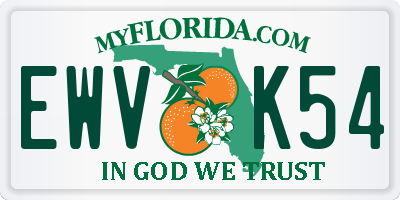 FL license plate EWVK54