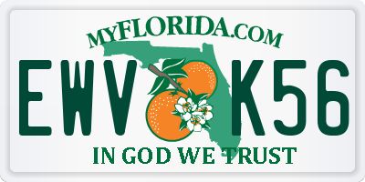 FL license plate EWVK56