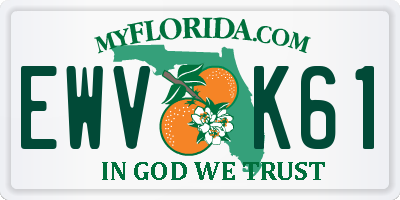 FL license plate EWVK61