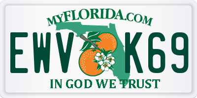 FL license plate EWVK69