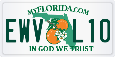 FL license plate EWVL10