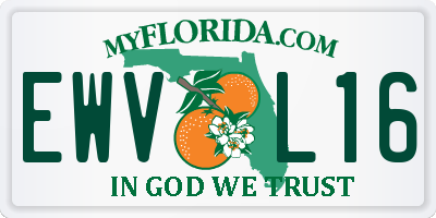 FL license plate EWVL16