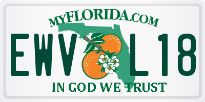 FL license plate EWVL18