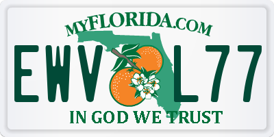 FL license plate EWVL77