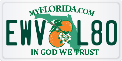 FL license plate EWVL80