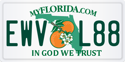 FL license plate EWVL88