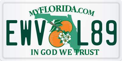 FL license plate EWVL89