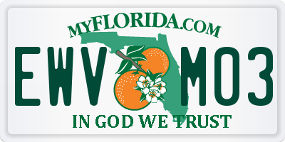 FL license plate EWVM03
