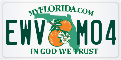FL license plate EWVM04