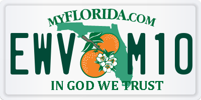 FL license plate EWVM10