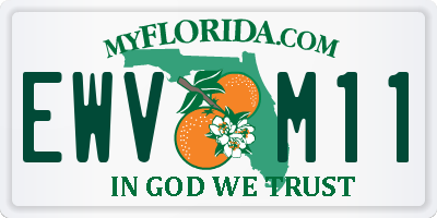 FL license plate EWVM11