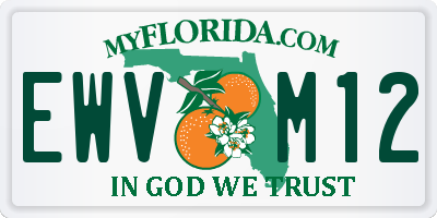 FL license plate EWVM12