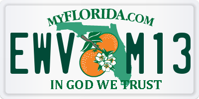 FL license plate EWVM13