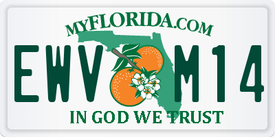 FL license plate EWVM14