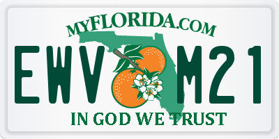 FL license plate EWVM21