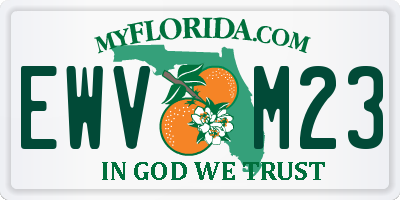 FL license plate EWVM23