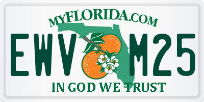 FL license plate EWVM25