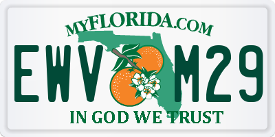 FL license plate EWVM29