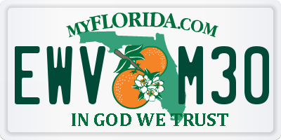 FL license plate EWVM30