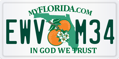 FL license plate EWVM34