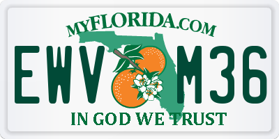FL license plate EWVM36