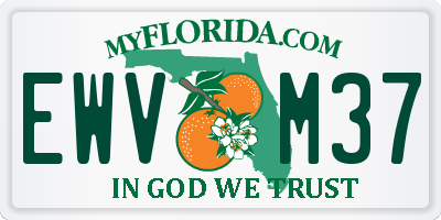 FL license plate EWVM37