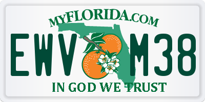 FL license plate EWVM38