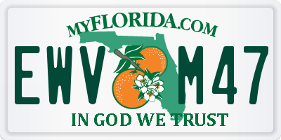 FL license plate EWVM47